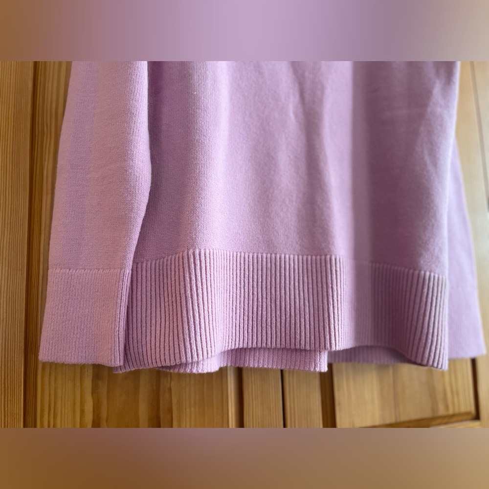 Women’s BR Banana Republic super soft cotton sweater pink lavender crew neck S - Picture 3 of 6